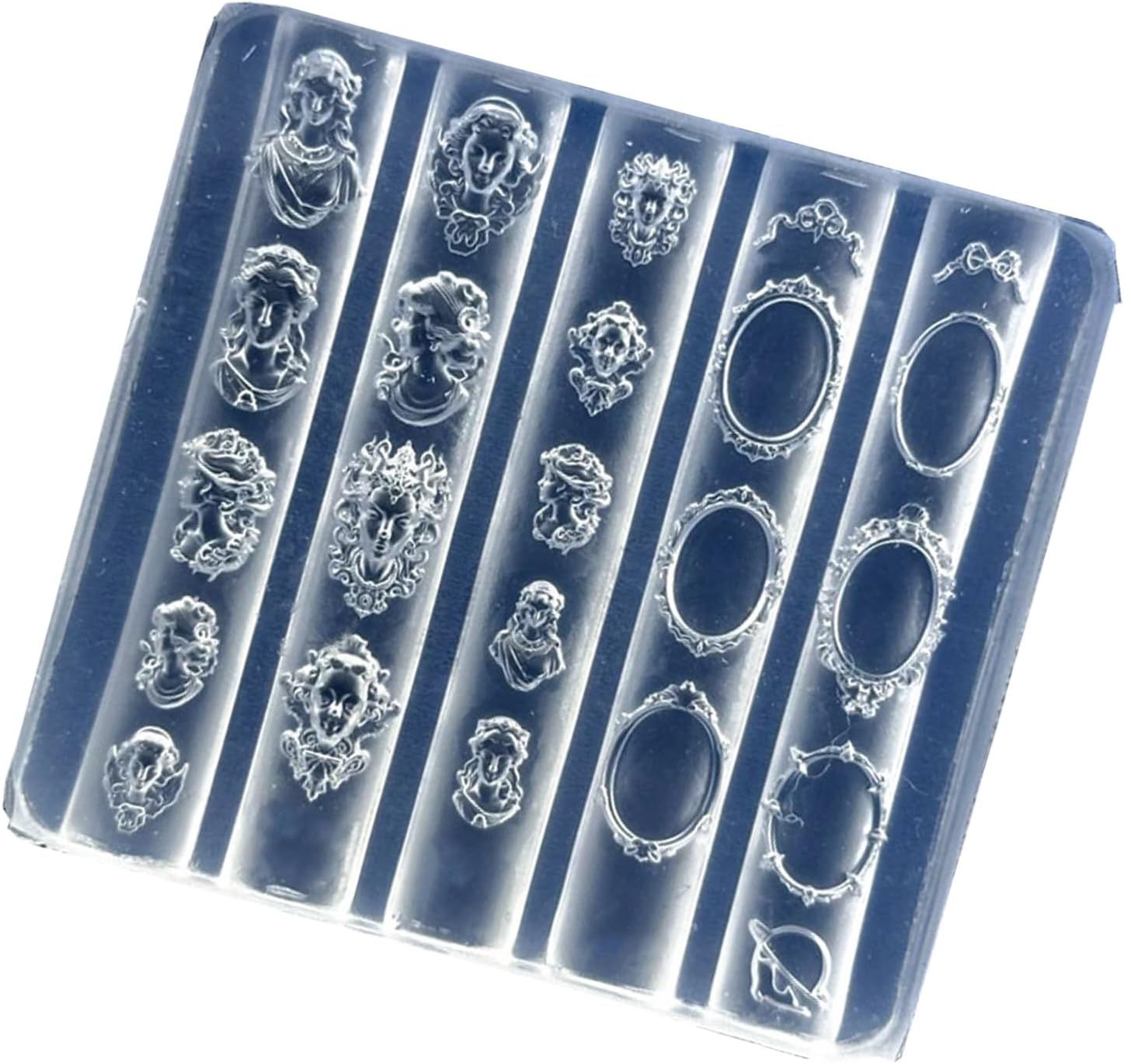 Artistic Women Silicone Nails Mold Frame Designs for Nails Art and Creative Decoration Projects Women Designs Mold