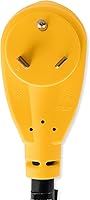 Vista 5 de Camco 12" PowerGrip Dogbone Electrical Adapter with Handle 30 amp Male to 15 amp Female (55155)