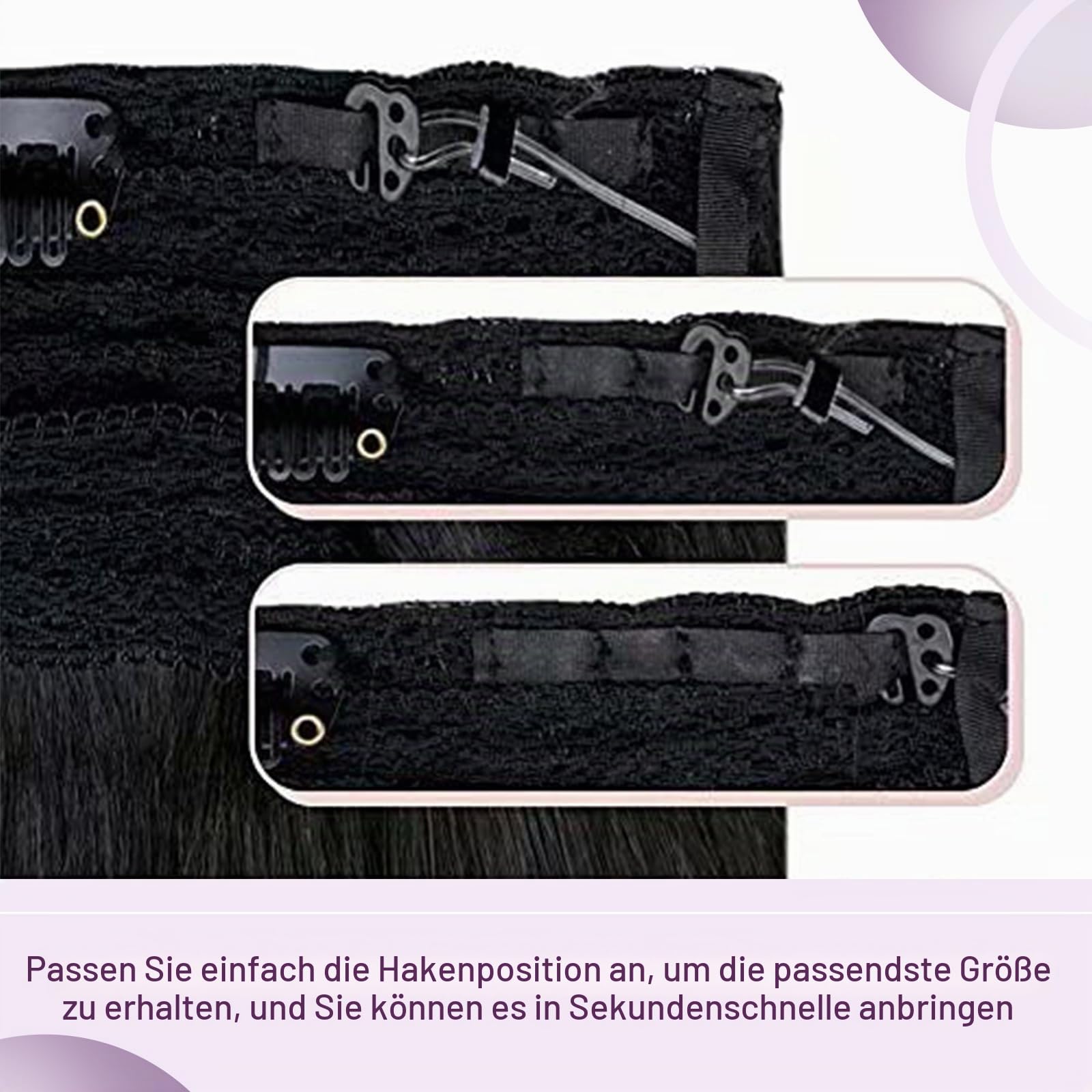 LaaVoo Wire Hair Extensions Echthaar Dunkelbraun Extensions Echthaar mit Unsichtbarem Draht Braun Flip in Echthaar Extensions Remy Menschliches Haar Dunkelstes Braun 50 cm #2 100g