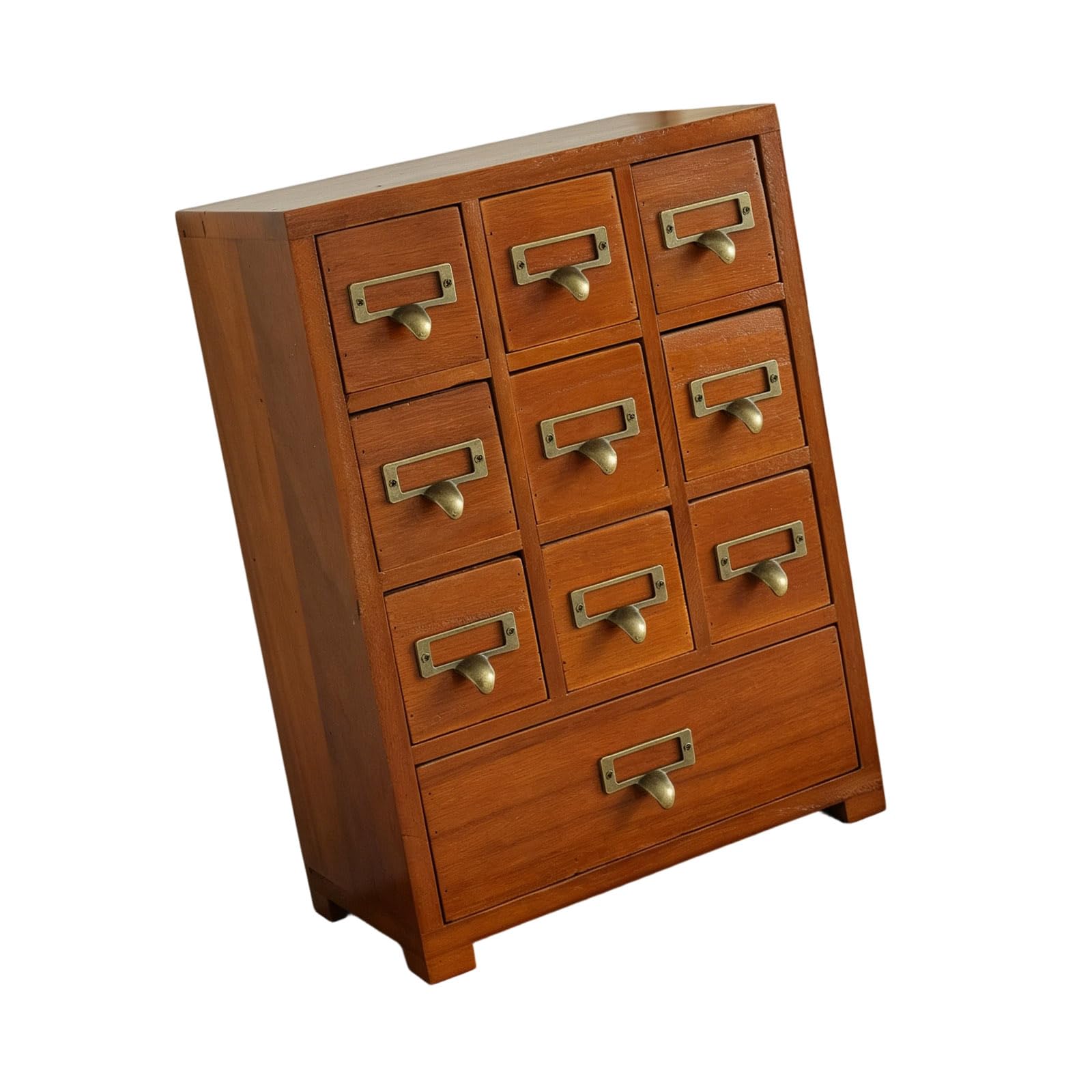 Btgghytr Space Saving 9 Drawer Organizers for Stationery Cosmetics Wooden Desktop Storage Unit for Efficient Organization Simple Wooden Planner