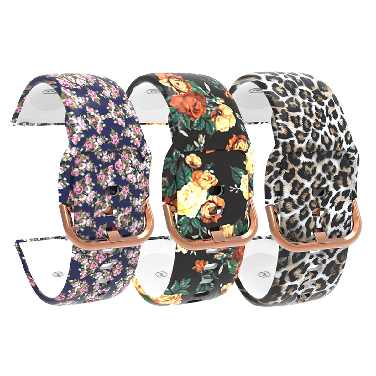 3-Pack Bands Compatible with RADLEY Series 32/Series 20/Series 19/Series 46/Series 10 Strap, Replacement Adjustable Wristband Replacement Printed Pattern Watch Band Bracelet for Women (Pack3-E)
