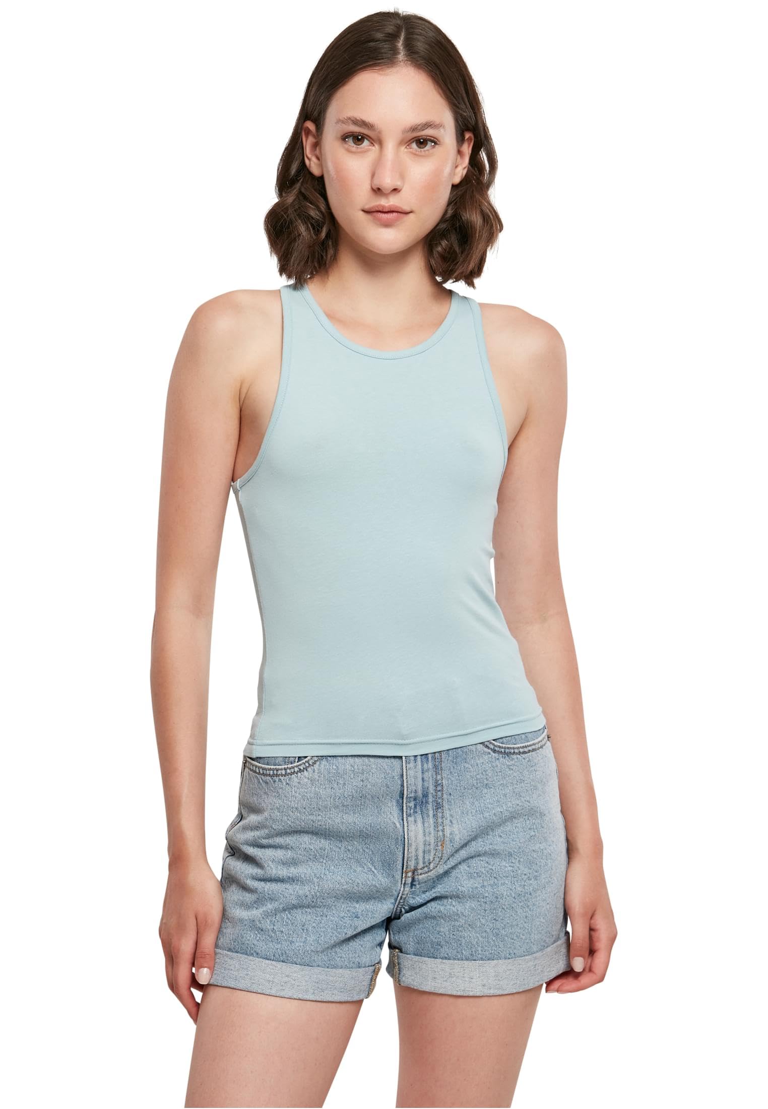 Build your Brand Women's Tank Top/Cami Shirt, Ocean Blue, M