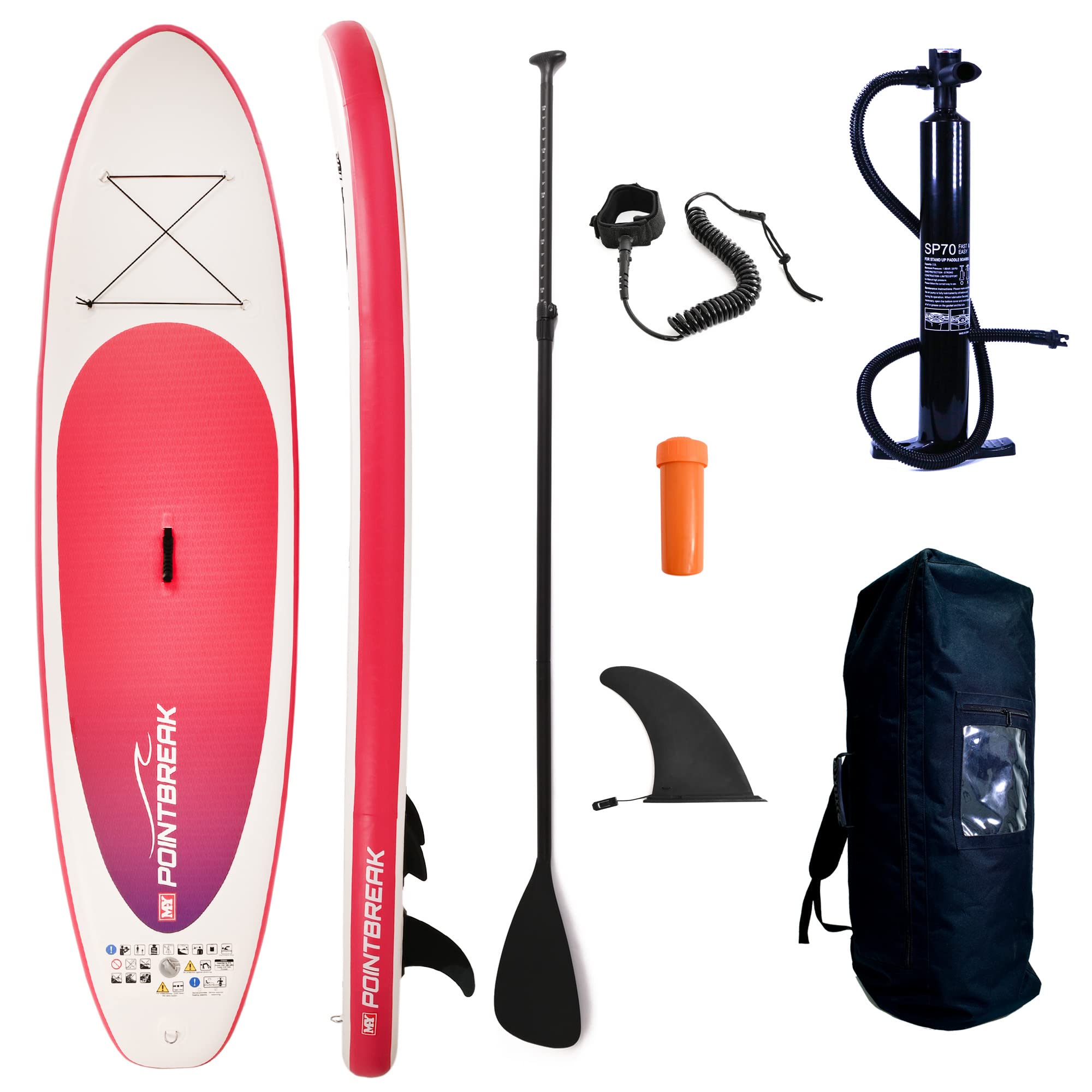 M.Y Point Break Paddle Board 10ft Inflatable Stand Up Paddle Board Complete with Full SUP Accessories Package