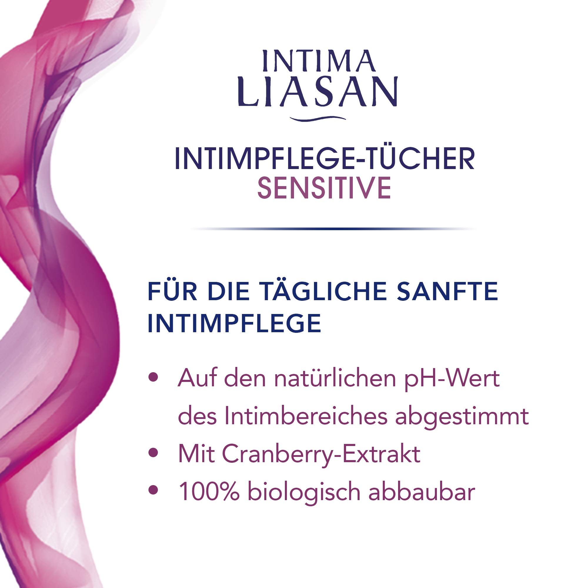 Intima Liasan by Sagrotan chusteczki do higieny intymnej Sensitive, bez mydła i alkoholu, 30 sztuk