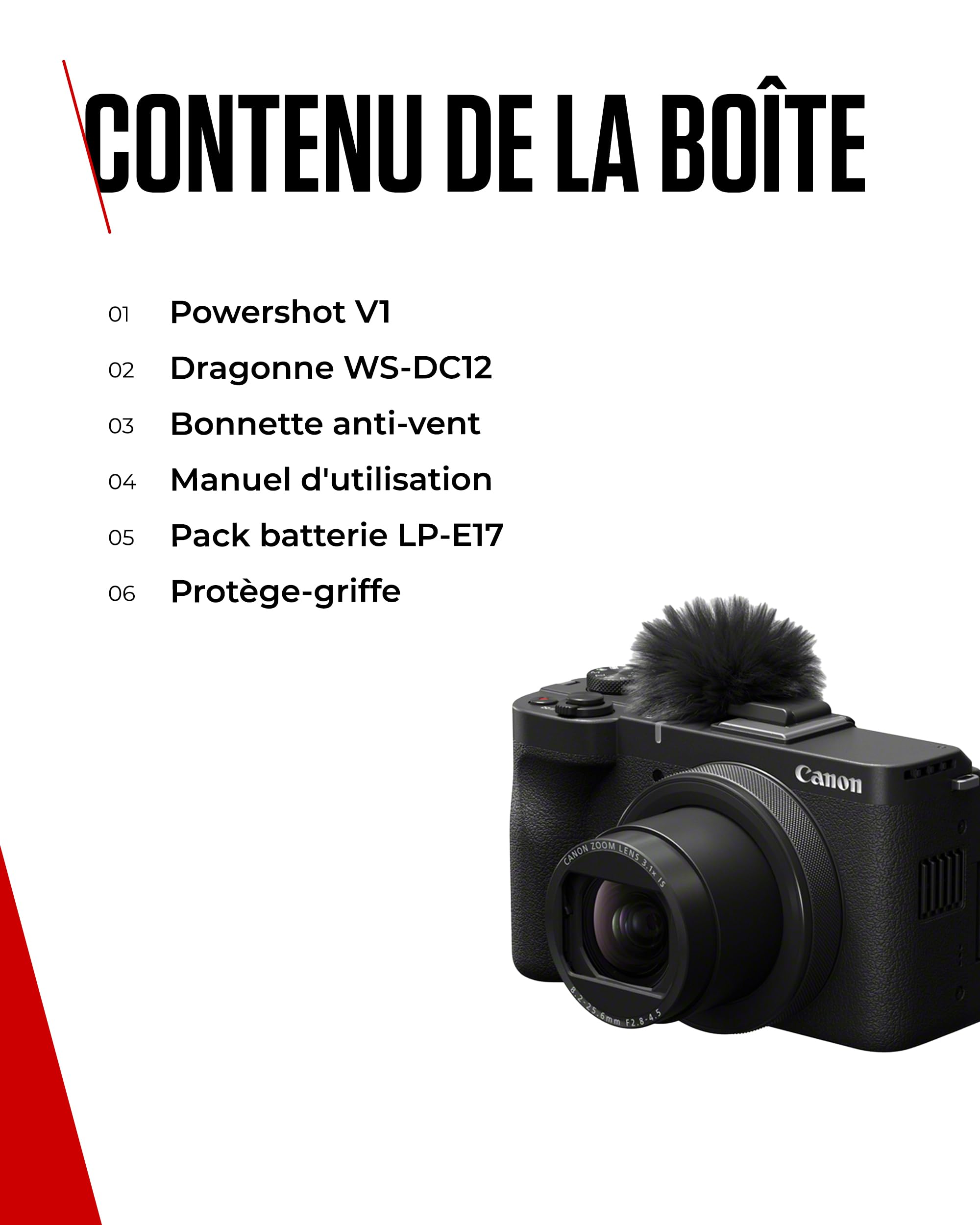 Canon PowerShot V1 - Caméra pour Le Vlog avec Objectif Ultra Grand-Angle f/2.8 | Matériel pour Créateurs de Contenu | Vlog et Voyage | Connexion Via USB et Wi-FI
