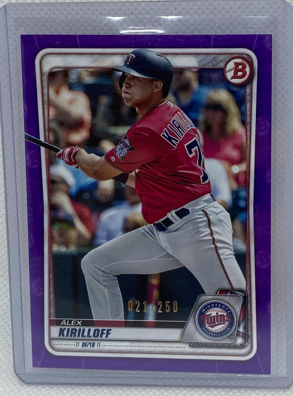 Alex Kirilloff 2020 Topps Bowman Prospect #d 021/250 - Baseball Cards