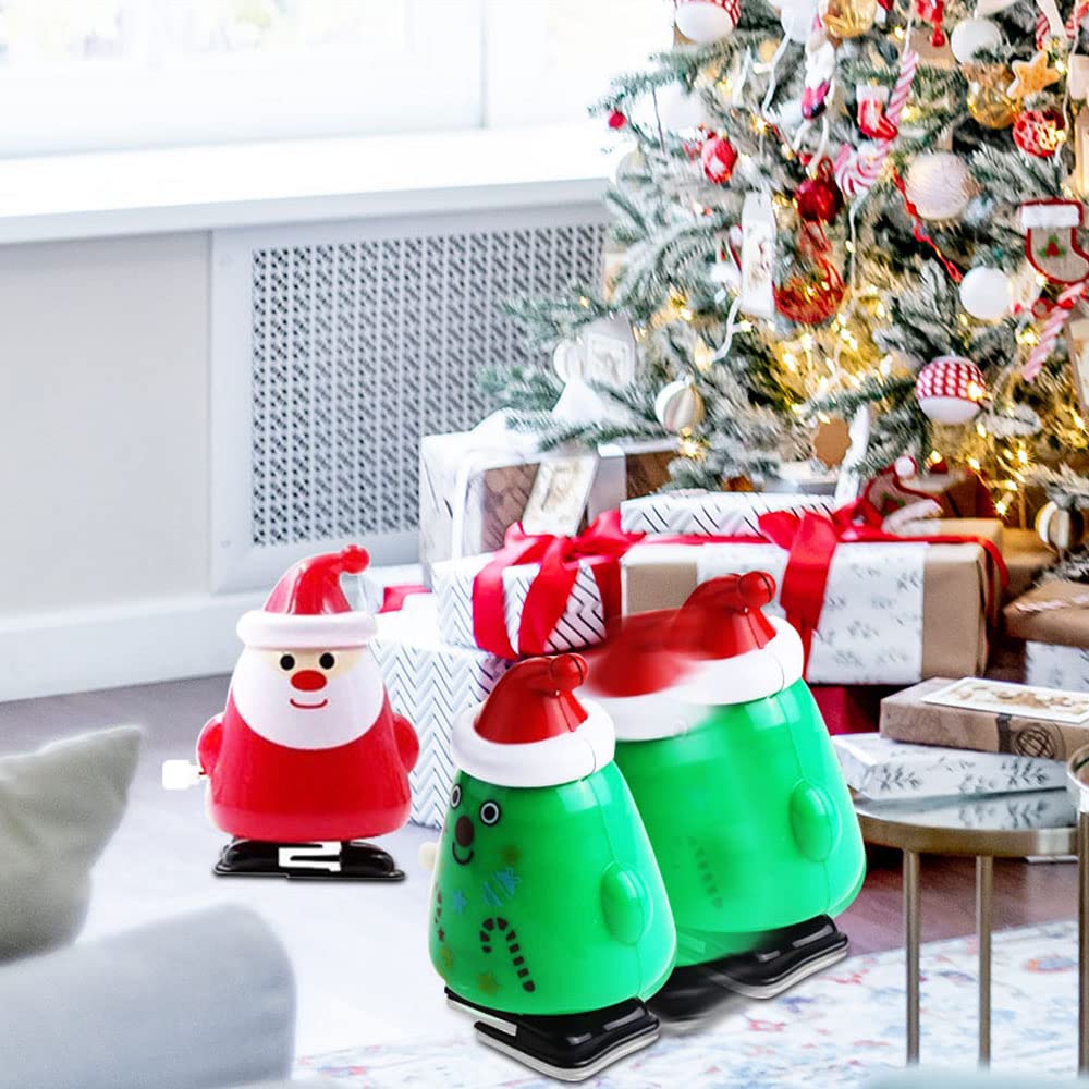6pcs Christmas Wind Up Toy Clockwork,Santa Wind- up Toys Xmas Kids Toys Holiday Christmas Party, Perfect Party Bag & Xmas Stocking - Image 2