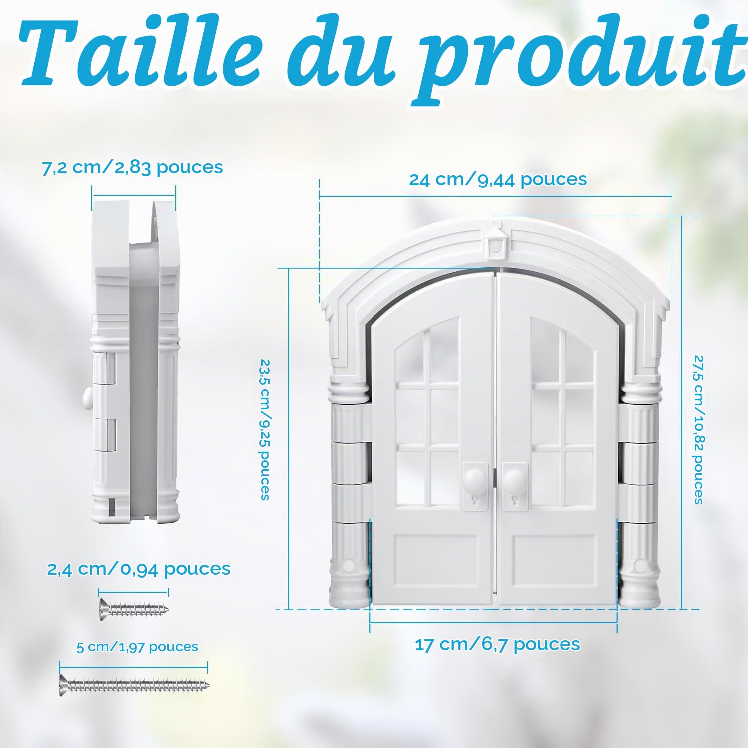 BOXOB Cat Flap Door, porte pour coin de porte intérieure et fenêtre murale extérieure