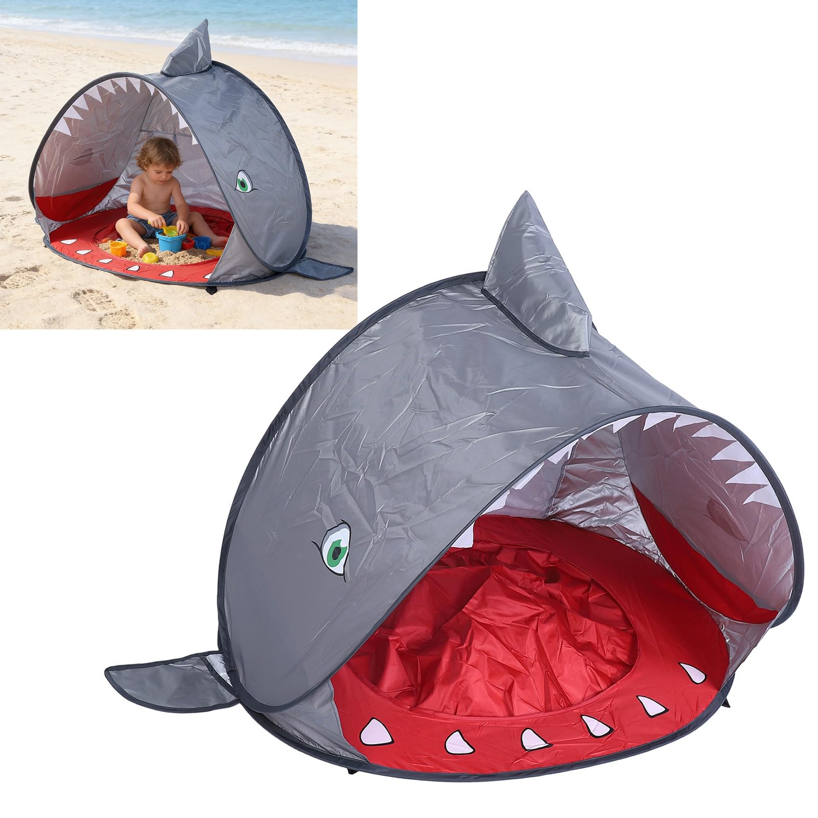 Carpa de Playa para bebé Carpa de Playa Emergente de Refugio Solar [Marca] Protección UV Piscina para Bebés Bolsa de Almacenamiento Portátil a Prueba de Viento C