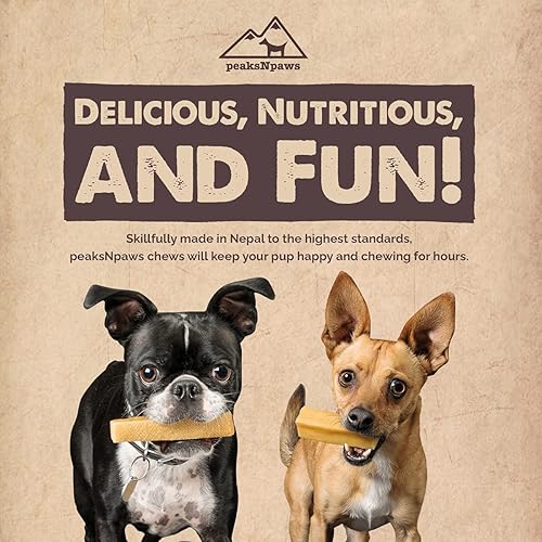 Miniatura 5 de Masticables prémium de queso de yak del Himalaya para perros, delicia de masticadores agresivos, tamaño grande, paquete de 3 unidades, sin granos,