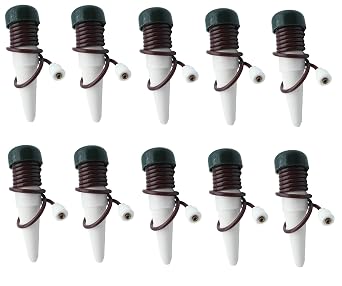 10-Pack Automatic Plant Watering System Devices, Slow Release Ceramic Material Feeder for Vacation Plant Self Watering Kit for Outdoor & Indoor Use