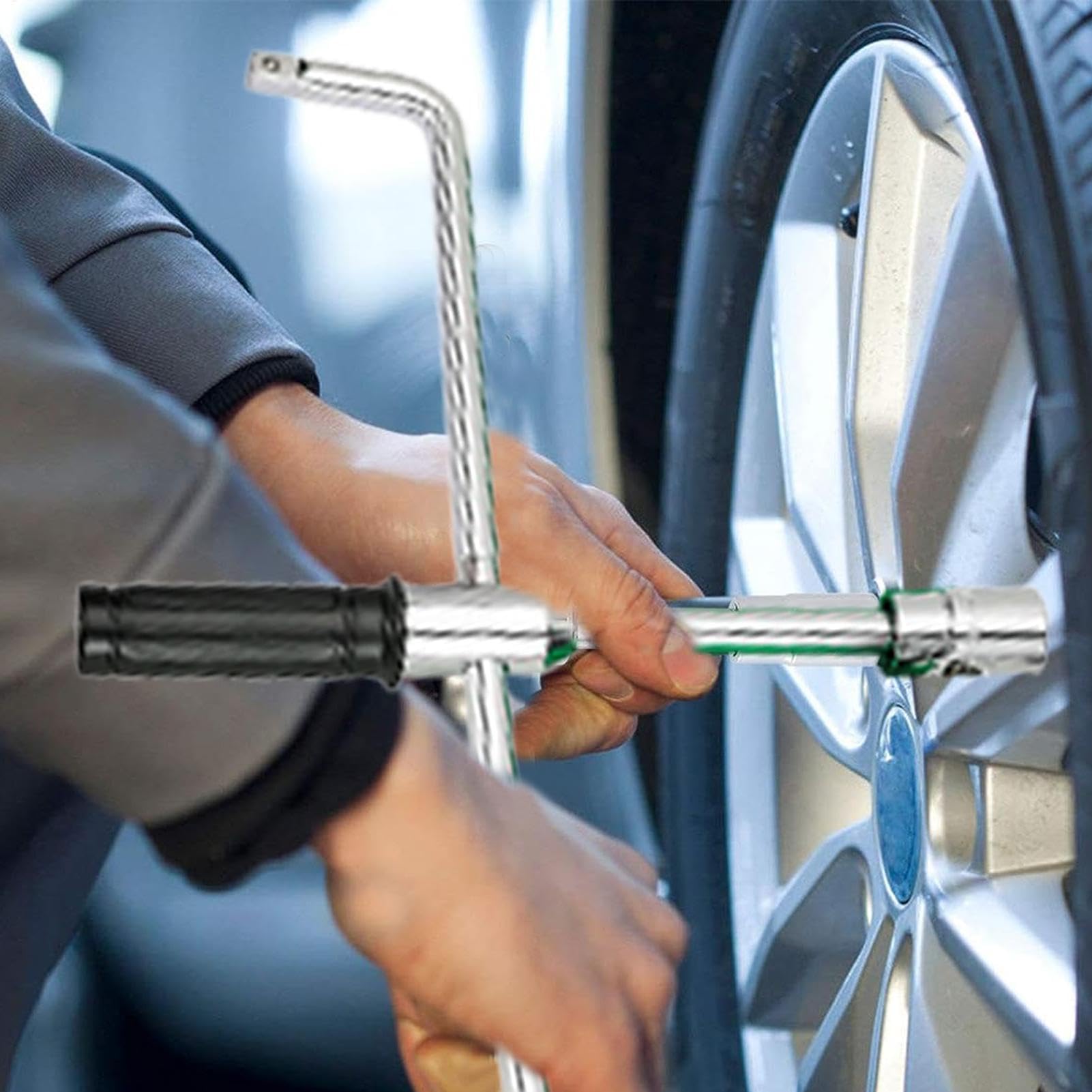 Llave Para Tuercas De Rueda Llave Cruzada para Tuercas de Rueda | Llave para Neumáticos Robusta Para SUV, Autocaravana, Camión, Vehículo Automotriz, Coche, Taller de Garaje y