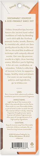 Vista 28 de Triloka Incienso original, sándalo, 10 varillas