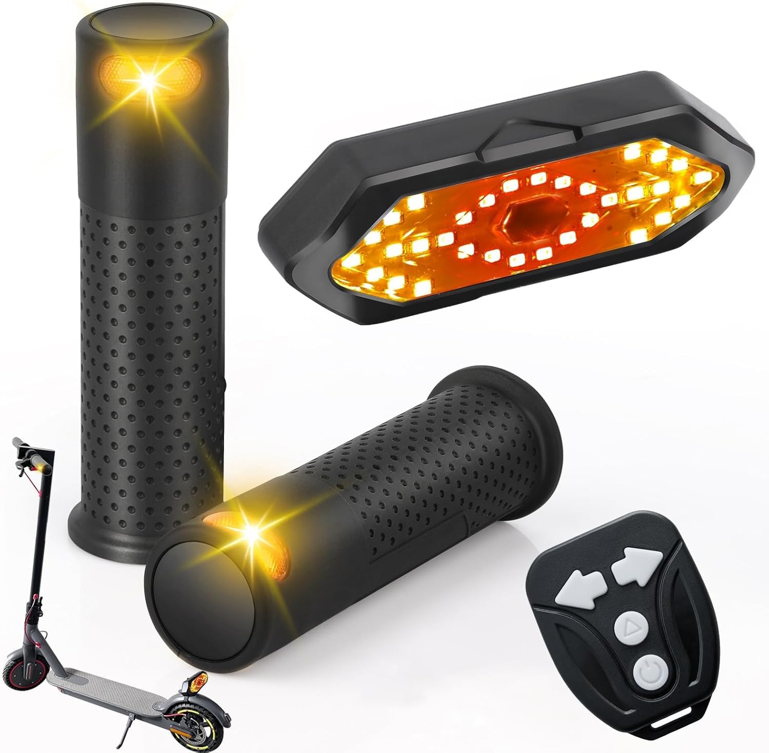 E Scooter Freccia Manico con Luce & Telecomando USB, Controllo 2 Frecce Scooter per Xiaomi M365/Pro2/1S Ninebot ES1/ES2/ES4/G30, Accessori Scooter