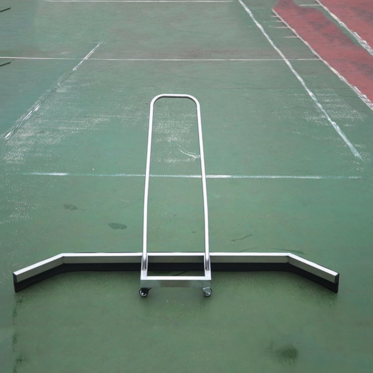Tennis Court Squeegee,Stainless Steel Sport Court Accessories,Silver Sweeper Sport Court Water Remover,for Sport Courts Garages