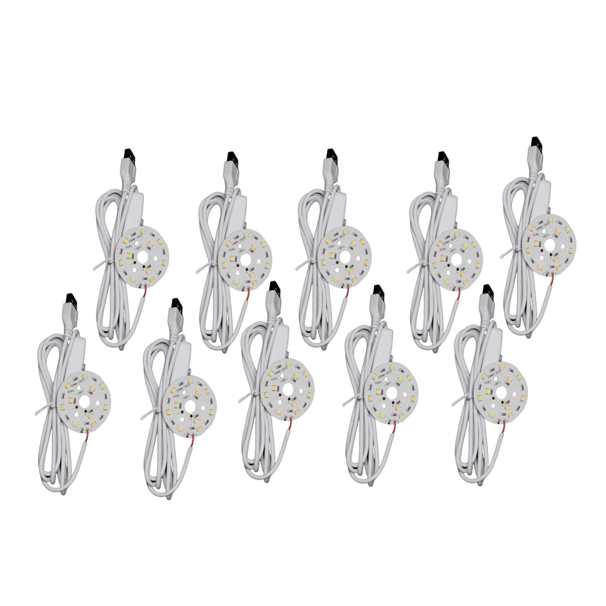 Axonite 3D Printed Parts -10 PCS DIY LED Lamp Sheets: Only lamp Sheets, no 3D Printed lamp Shells, 3000k Warm Yellow Compatible with Bambu LED Lamp