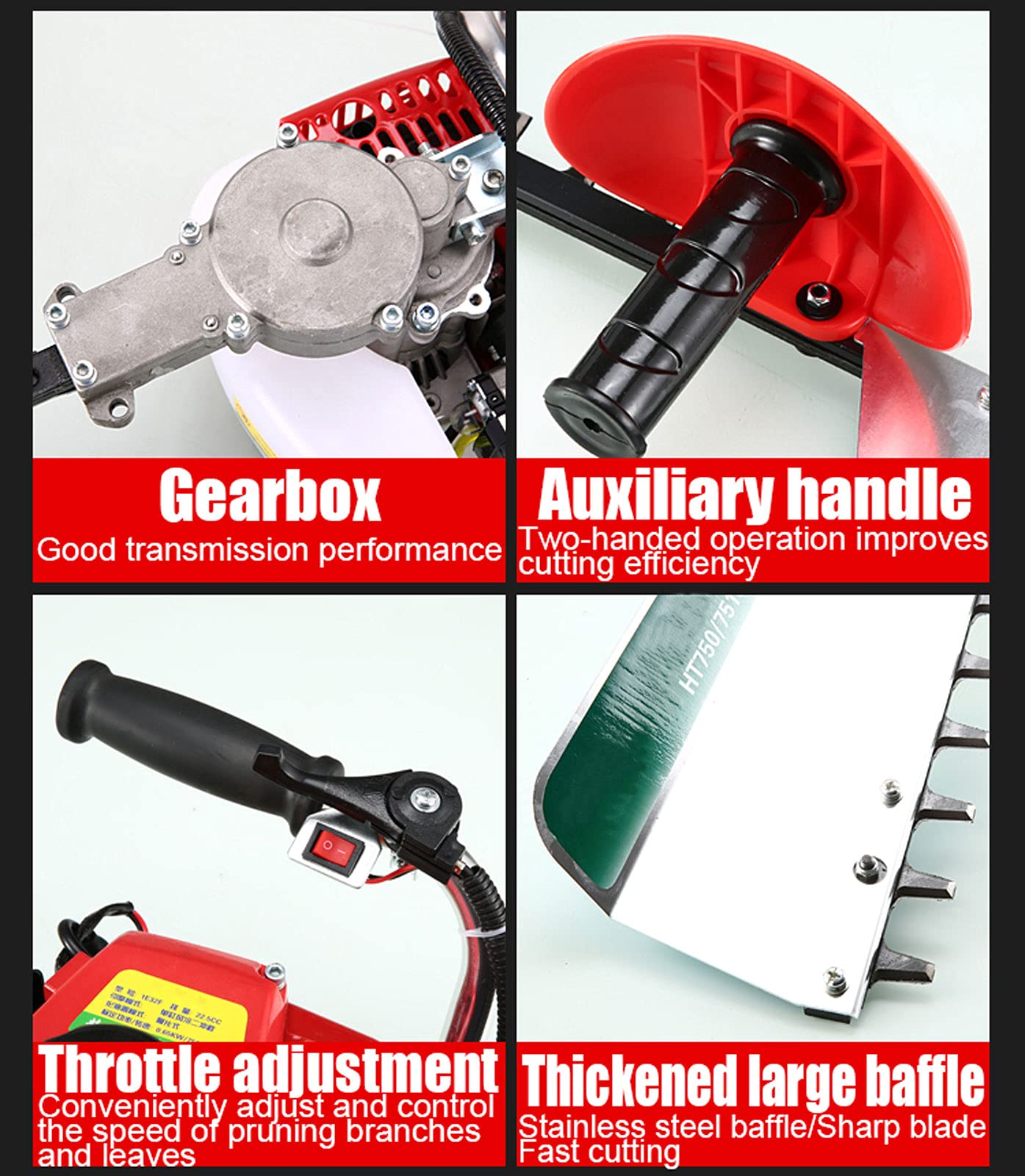 Cortasetos, Tijeras para setos Cortasetos de Gasolina inalámbrico de 2 Tiempos, Cortasetos de Mano para Garden Park Multiherramientas portátiles para Cortar setos, arbustos, fácil