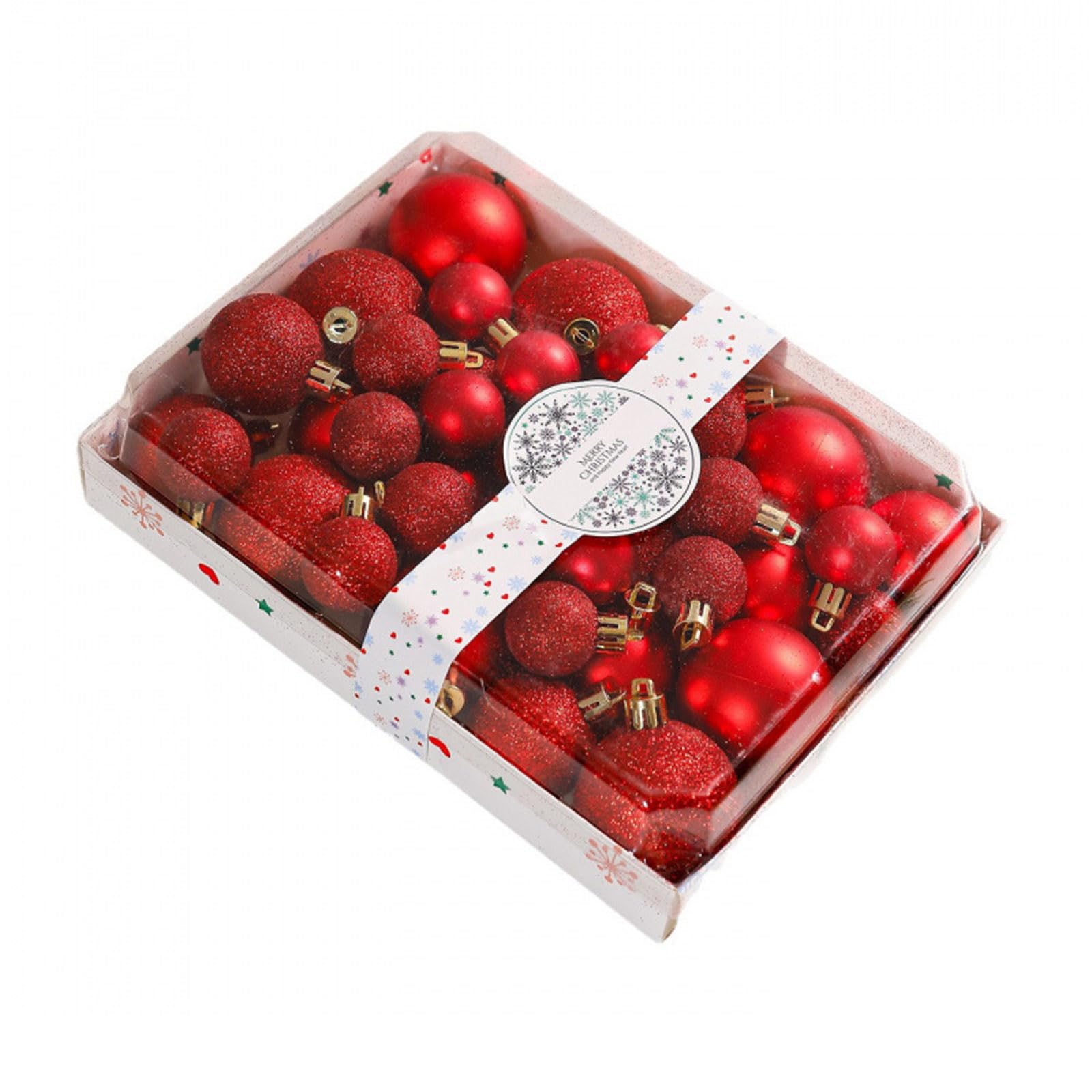 Jazuaiao Multipurpose Christmas Hanging Decorations 42Pcs Plastics Ornaments for Tree Tabletop Party Styling Christmas Decorations