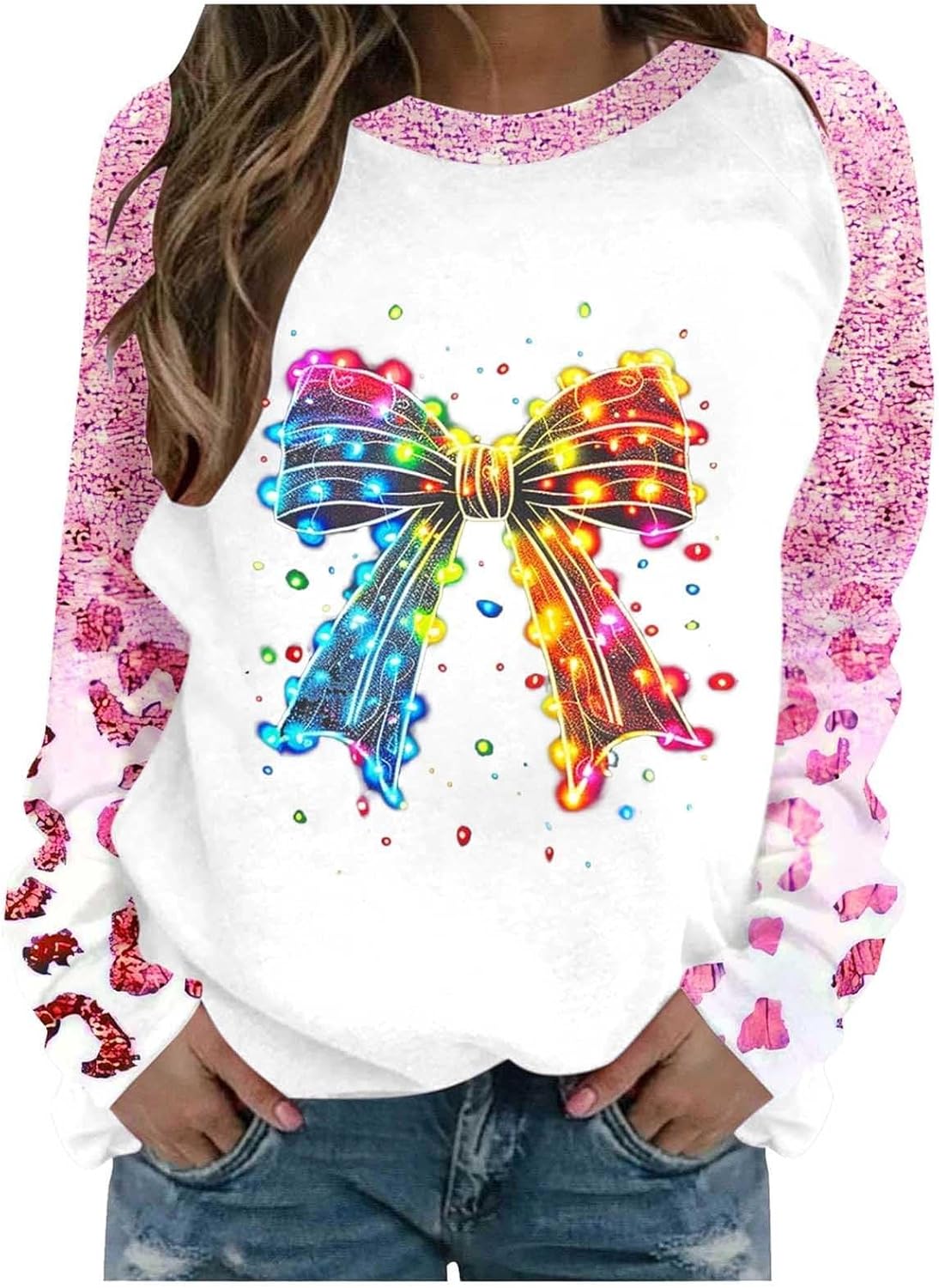Valentines day shirts girls Strong Spherical Neck Lengthy Sleeved Valentine’s Love Printed Hoodie With out A Hat Fleece Home