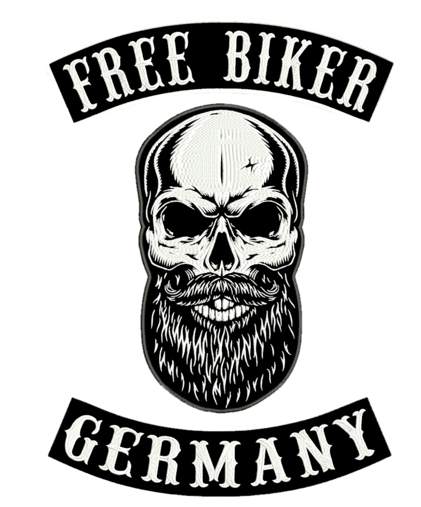 Patchs grands arc free bikers pour gilets de moto lors de vos rides