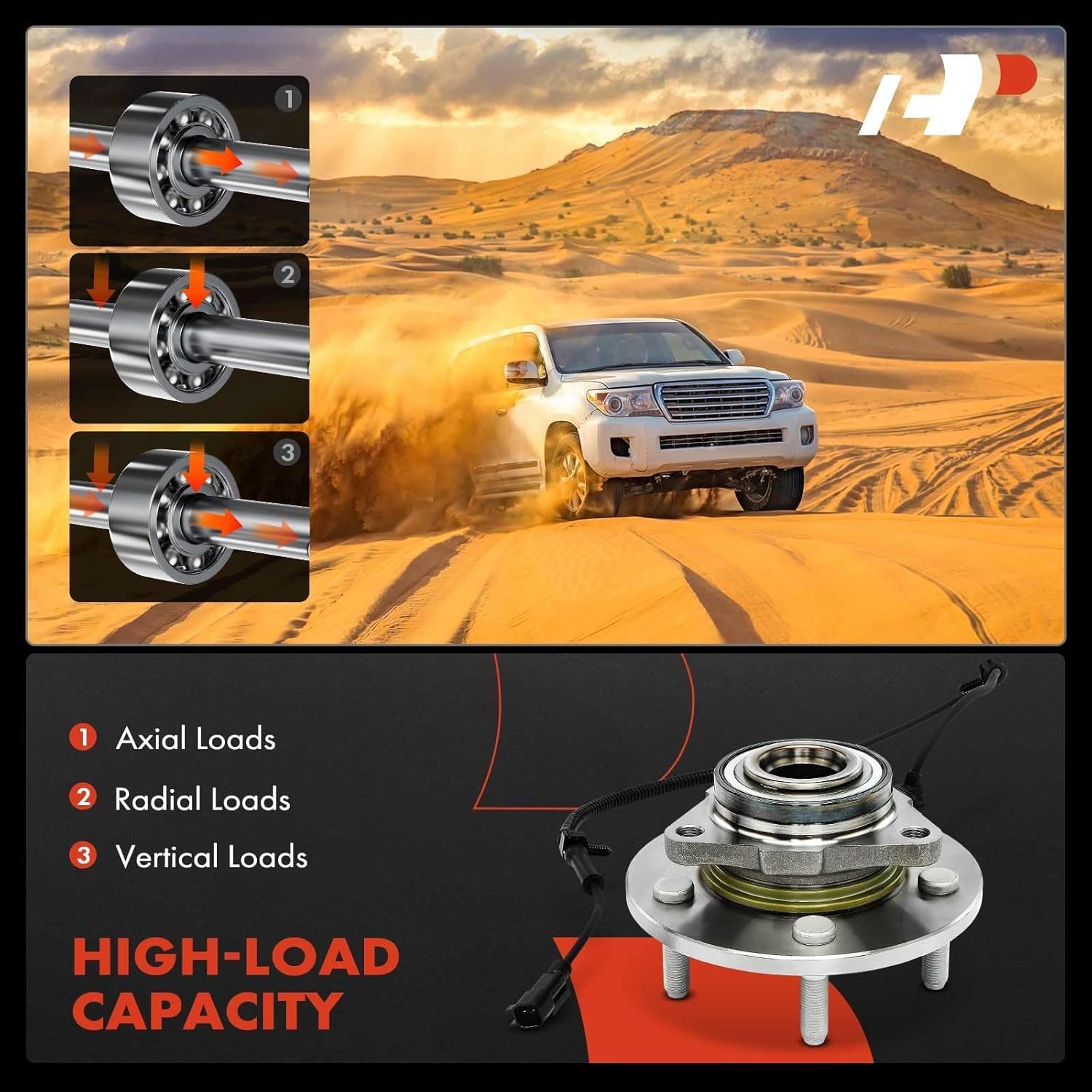 A-Premium Front Wheel Bearing and Hub Assembly with ABS 5-Lug Compatible with Ram 1500 2012-2018, 1500 Classic 2019-2022