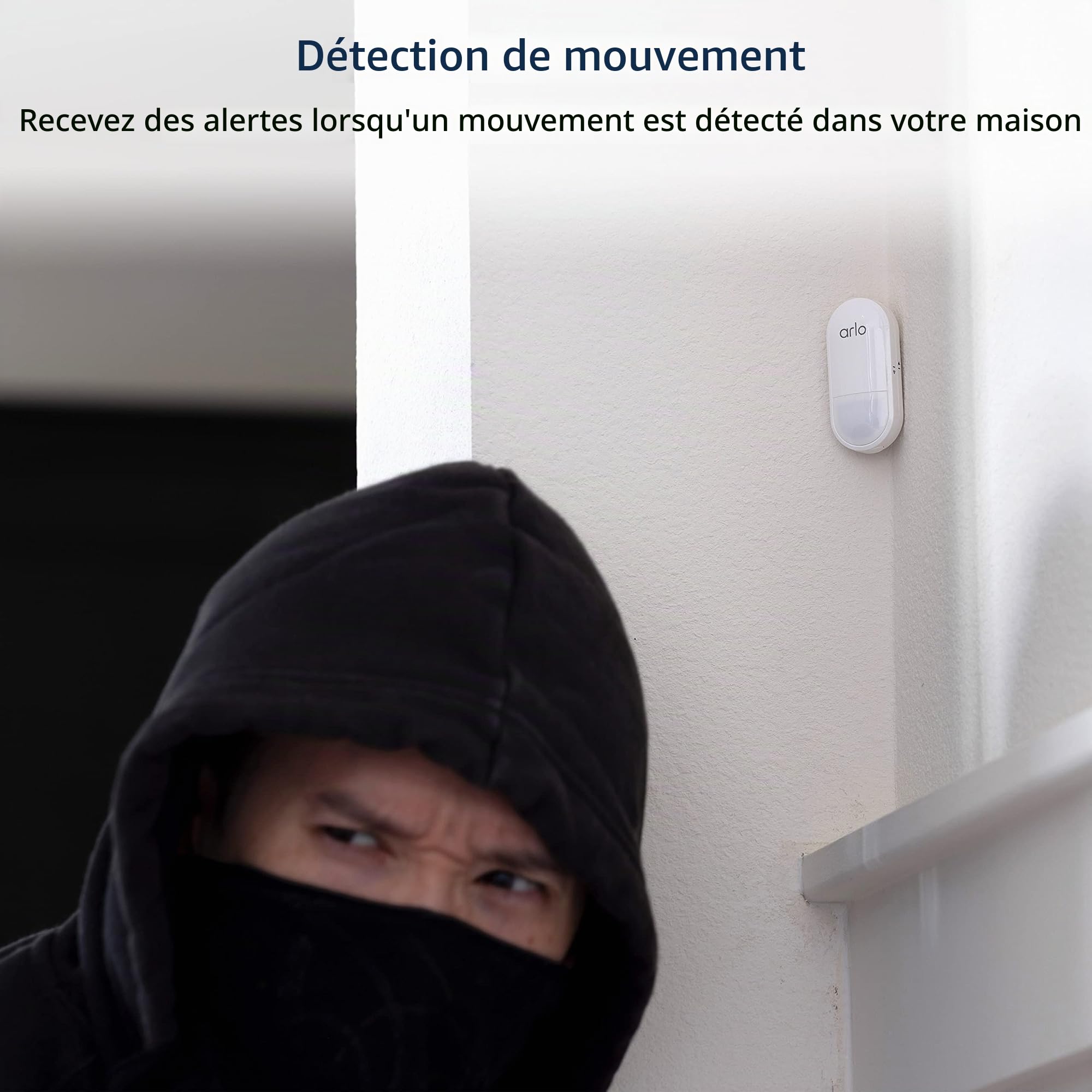 Arlo MS1001 Capteur Tout-en-Un avec 8 Fonctions pour système de sécurité Domestique, Alarme Anti-effraction, détecteur de fumée et détecteur de CO2, détecteur de Fuite d'eau, capteur de Porte, 1