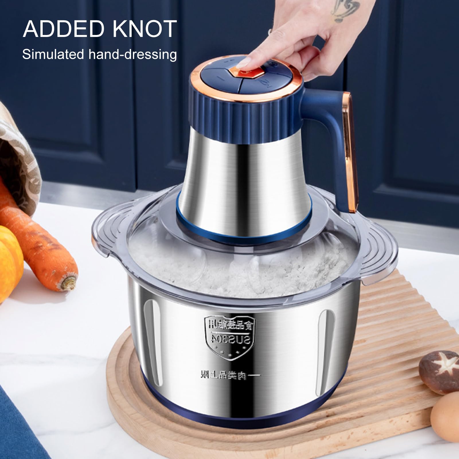 Multiusos 5L para Moler Granos Triturar Hielo Mantequillas de Frutos Secos y Picadora Eléctrica Para Cocina - Picador De en Acero Inoxidable - | Preparación de Comidas