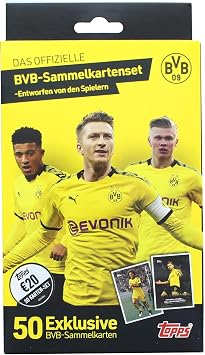 Topps 2020 X BVB Borussia Dortmund Team Box Set (50 Cards) - Includes Superstars Erling Haaland, Giovanni Reyna & Jadon Sancho