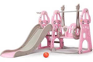 4-in-1 Kids Slide and Swing Set: Ultimate Indoor/Outdoor Playground