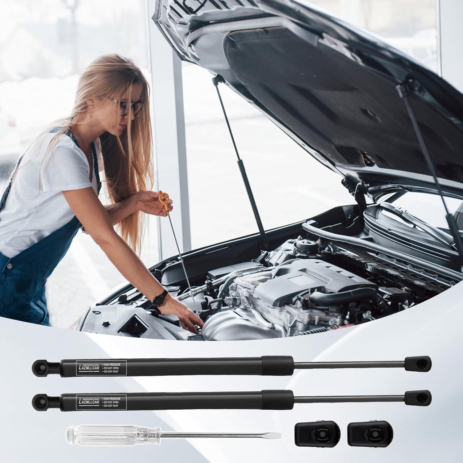 2Pcs Hood Struts Lift Support Fit for 2015 2016 2017 2018 2019 2020 2021 2022 Nissan Murano Front Gas Spring Shocks,654705AA0A,7094,SG325034