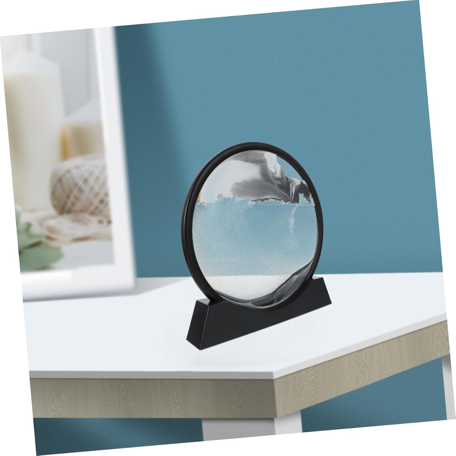 VICASKY 1pc Quicksand Painting Decor Elegant Art Adornment for Desktop Calming Home Decor Chic Tabletop Accent for Housewarming Year