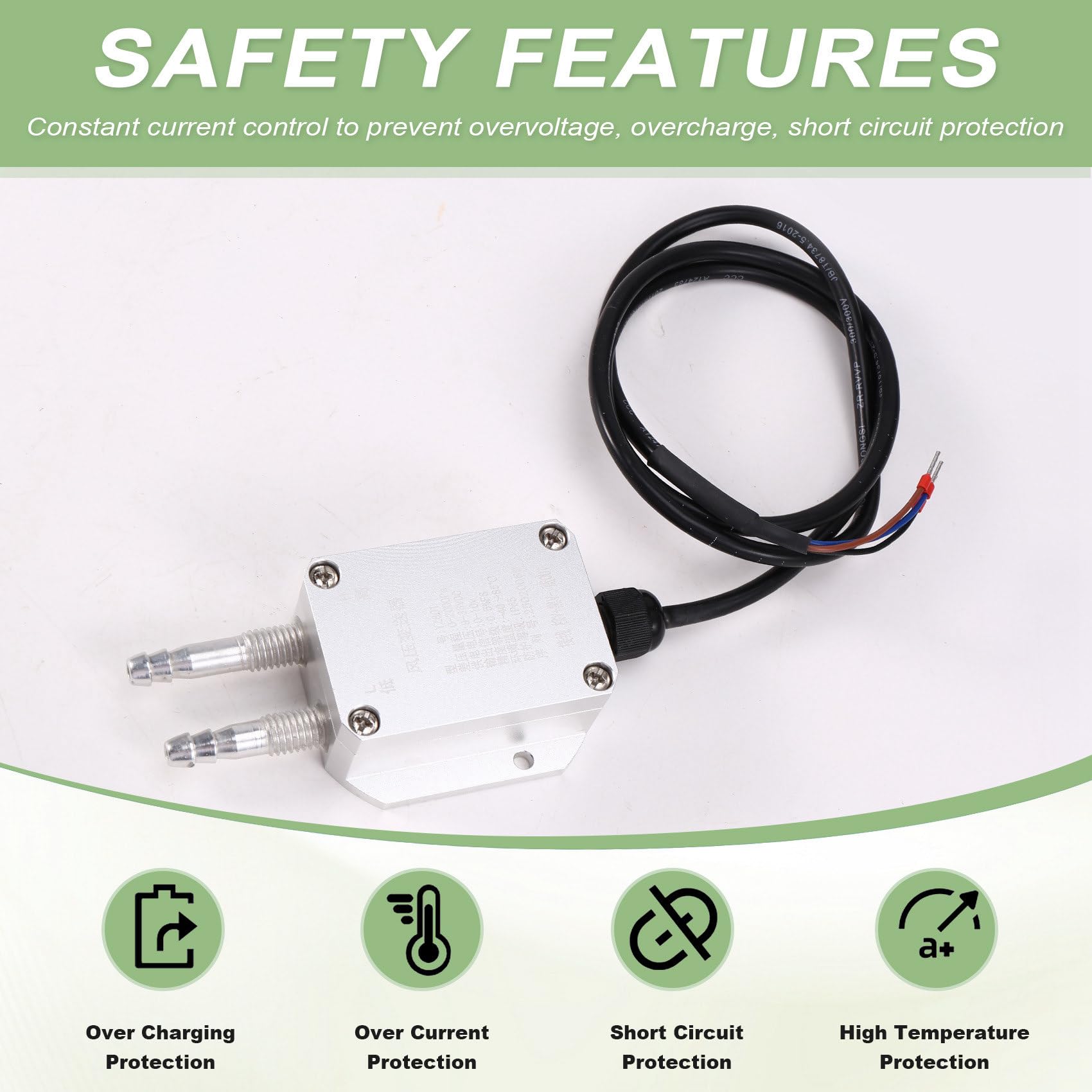 Transmisor Diferencial de Presión de Aire y Viento Sensor de Presión Diferencial 4-20 MA 0-10 V 2 KPa Herramientas para Sensores de Presión