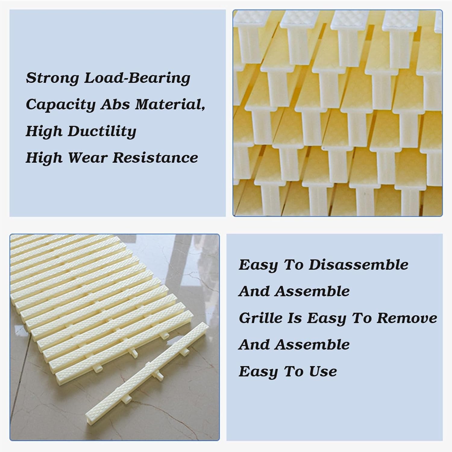 Amazon | スイミングプール排水オーバーフローグレーティング3穴スプライスチャンネル排水グレーティングカバー、プラスチック アウトレット排水グレーティングドライブウェイパティオデッキ滑り止めプラスチックグレーティングカバー(White,20x100CM/10pcs) |  プール ... スイミングプール排水オーバーフローグレーティング、シャワー排水グレーティング下水グレーティング、スプライスアウトレット排水グレーティ