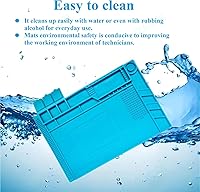 Vista 6 de WWZMDiB Alfombrilla de soldadura de silicona resistente al calor 932°F (S-130【30 x 20cm / 11.8 x 7.9”】)