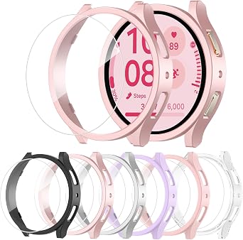 6+6 Pack for Samsung Galaxy Watch 5 4 FE Screen Protector Case 40mm