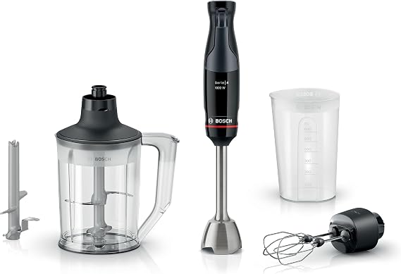 Bosch Serie 4 El Blenderi ErgoMaster, 1000 W, Siyah Antrasit, Metal, 4 Kanatlı MSM4B654