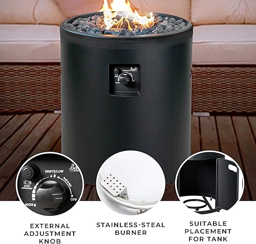 Miniatura 3 de Four Seasons SRGF21901 - Hoguera de gas + cubierta, columna redonda de 23 pulgadas - Cantidad 1