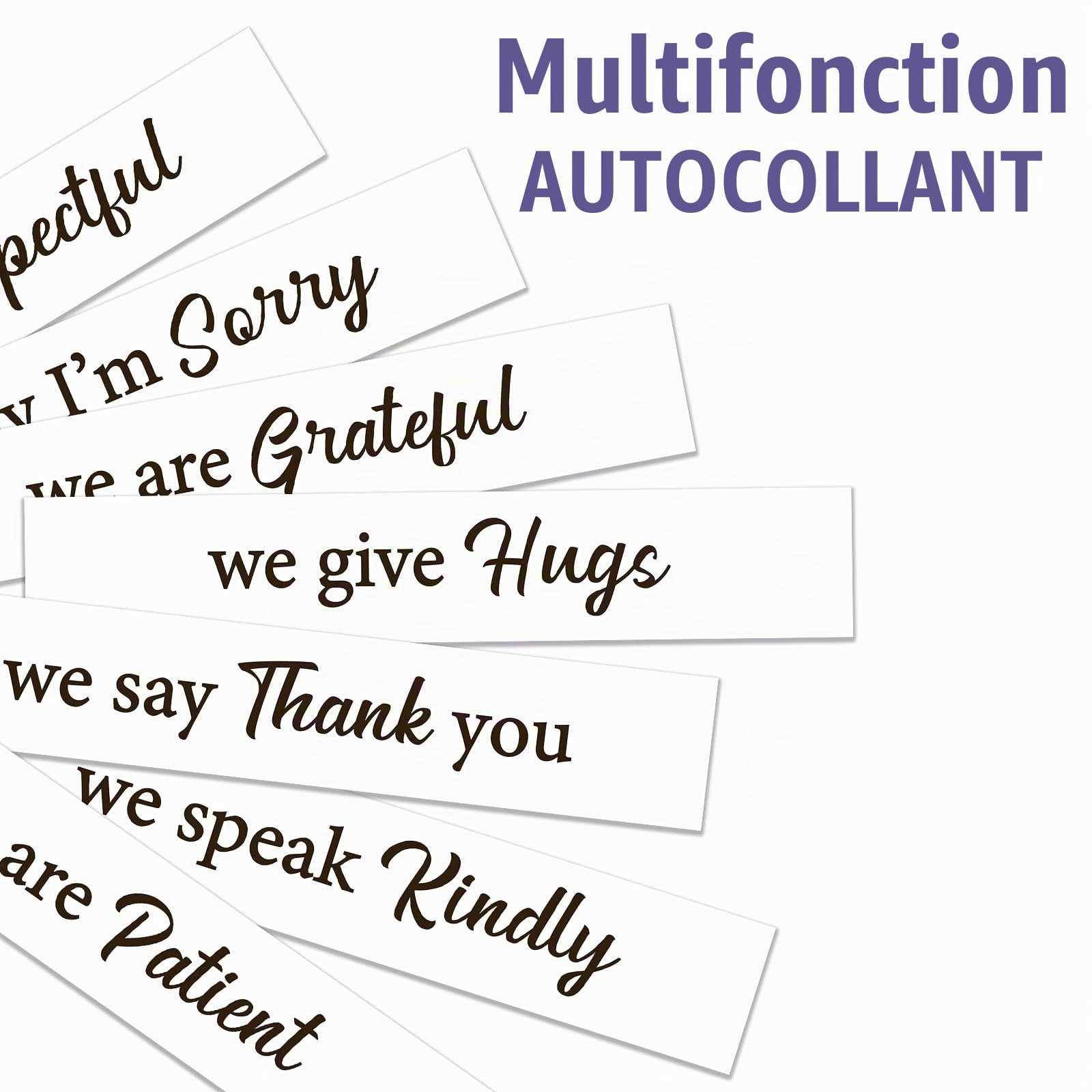 PLIGREAT 15 Bandes Adhésives pour Contremarches D'Escalier avec Texte Familial Stickers Adhésifs pour Escaliers (18x100cm) Vinyle Autocollant Citations Familiales Créatives Décoration Murale