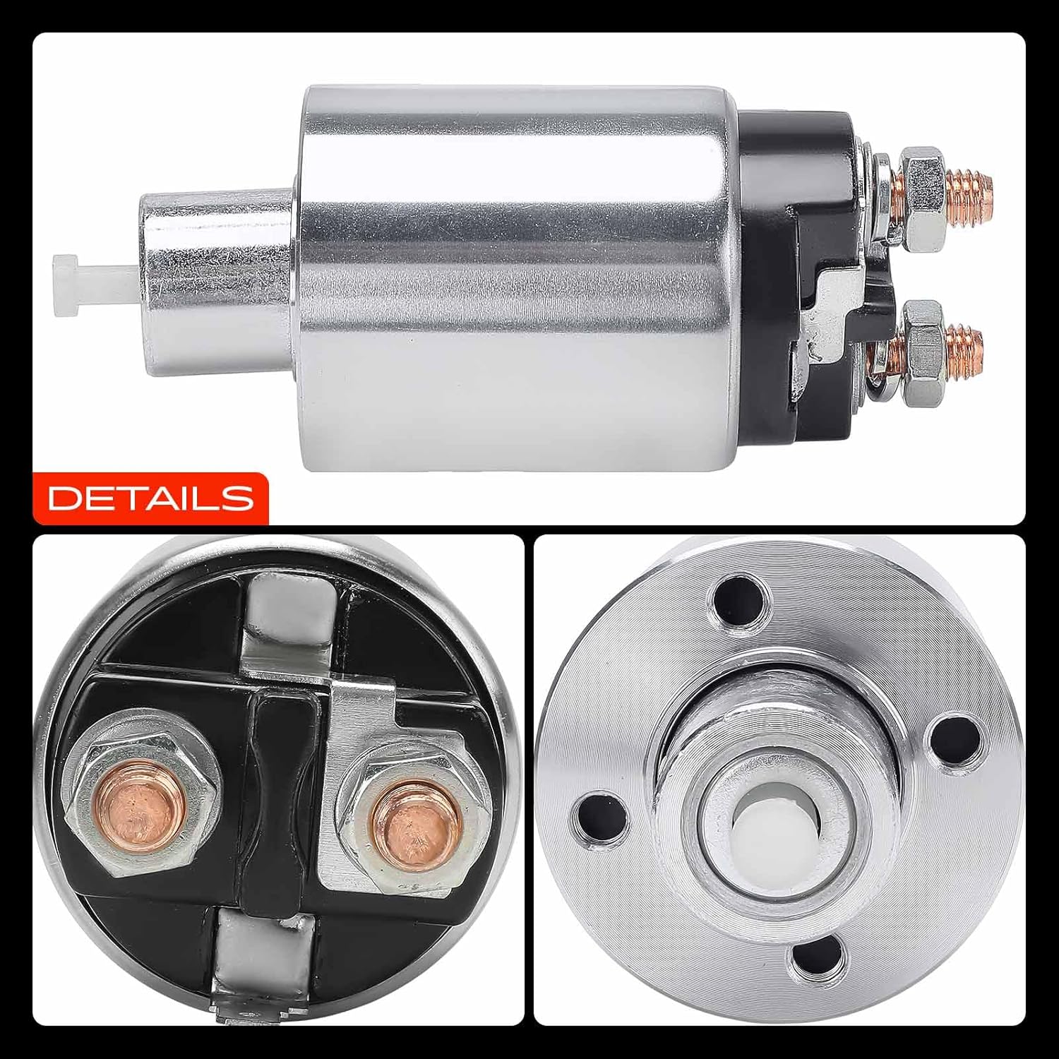 A-Premium Starter Solenoid Compatible with Hyundai, Subaru, Dodge, Kia, Mitsubishi, Suzuki, Eagle, Mazda, Mercury, Nissan, Plymouth, Pontiac, Saab Models - Sonata, Crosstrek, Forester, Impreza - 12V