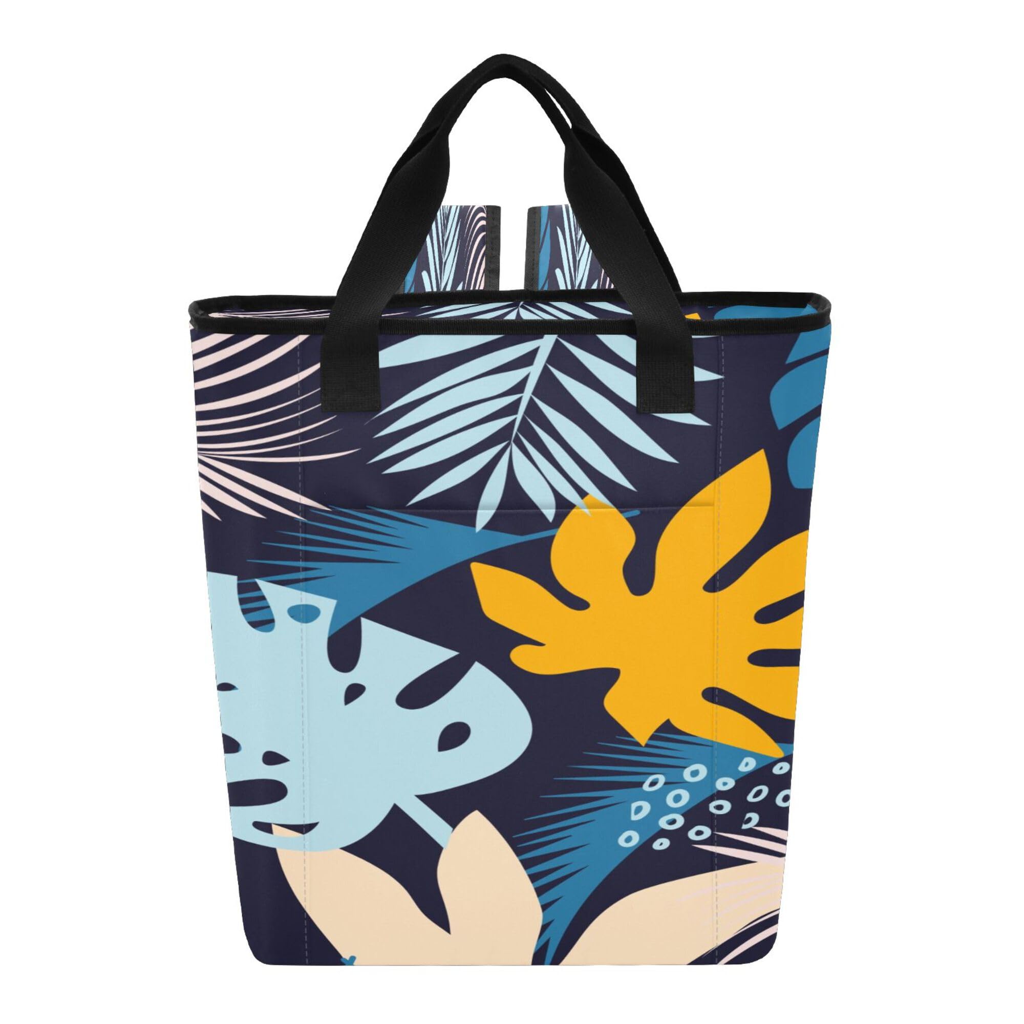 PYBUG Tropical Trees Reusable Insulated Backpack 36 Cans,Large Leakproof Portable Cooler Tote Organizer for Office Picnic Hiking Beach BBQ