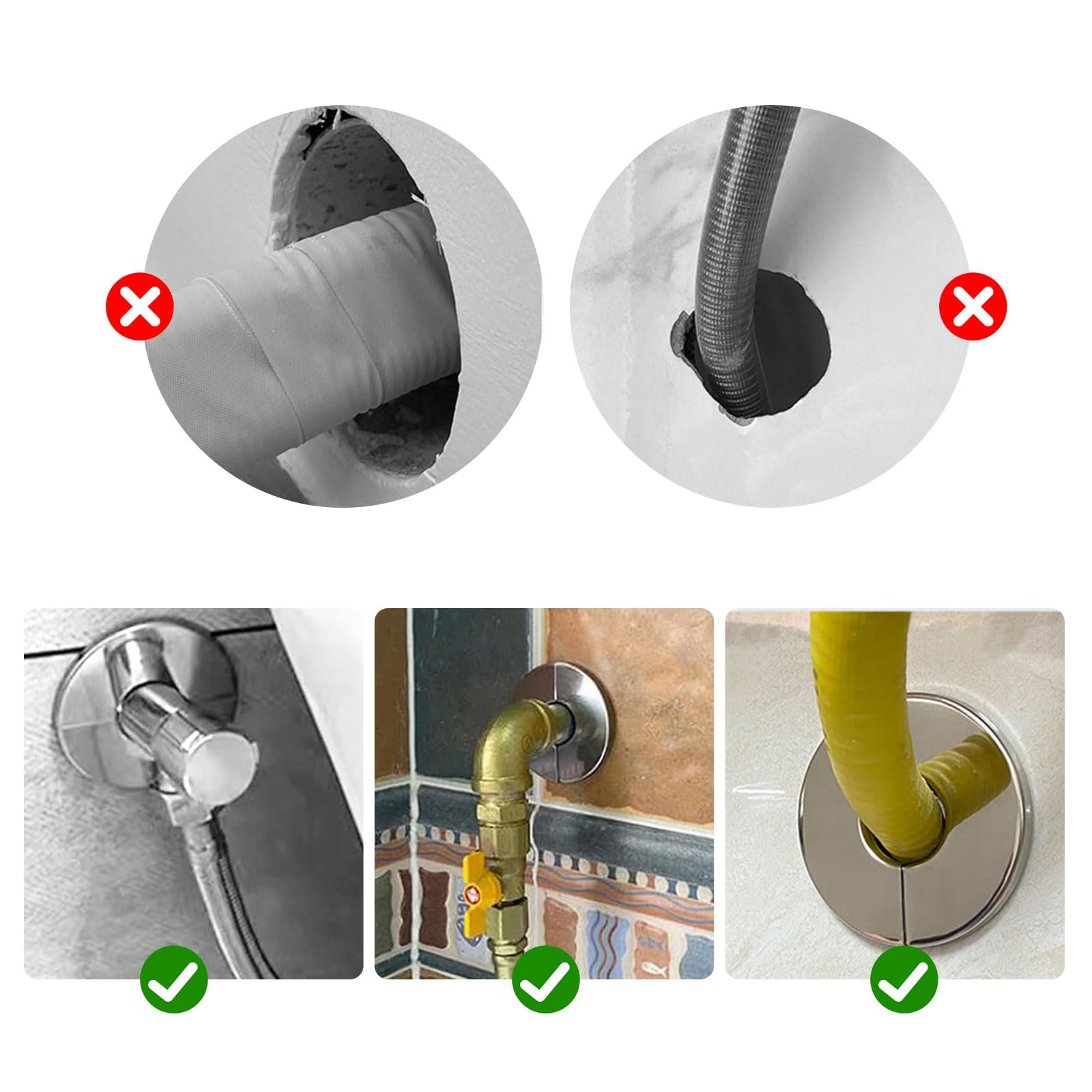 Rozetten voor radiatorbuizen (15 mm - 10 stuks) voor het