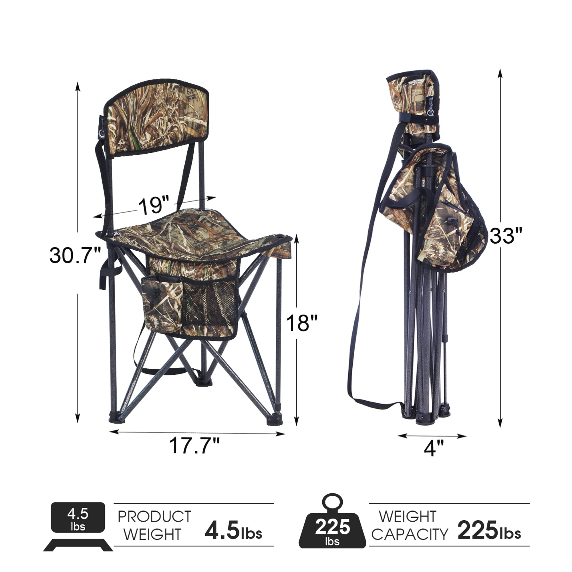 Portal Silla de camping con respaldo plegable Silla plegable y abatible compacta Silla pequeña para adultos Silla emergente Silla de viaje Silla grande y ligera para senderismo, viajes con mochila