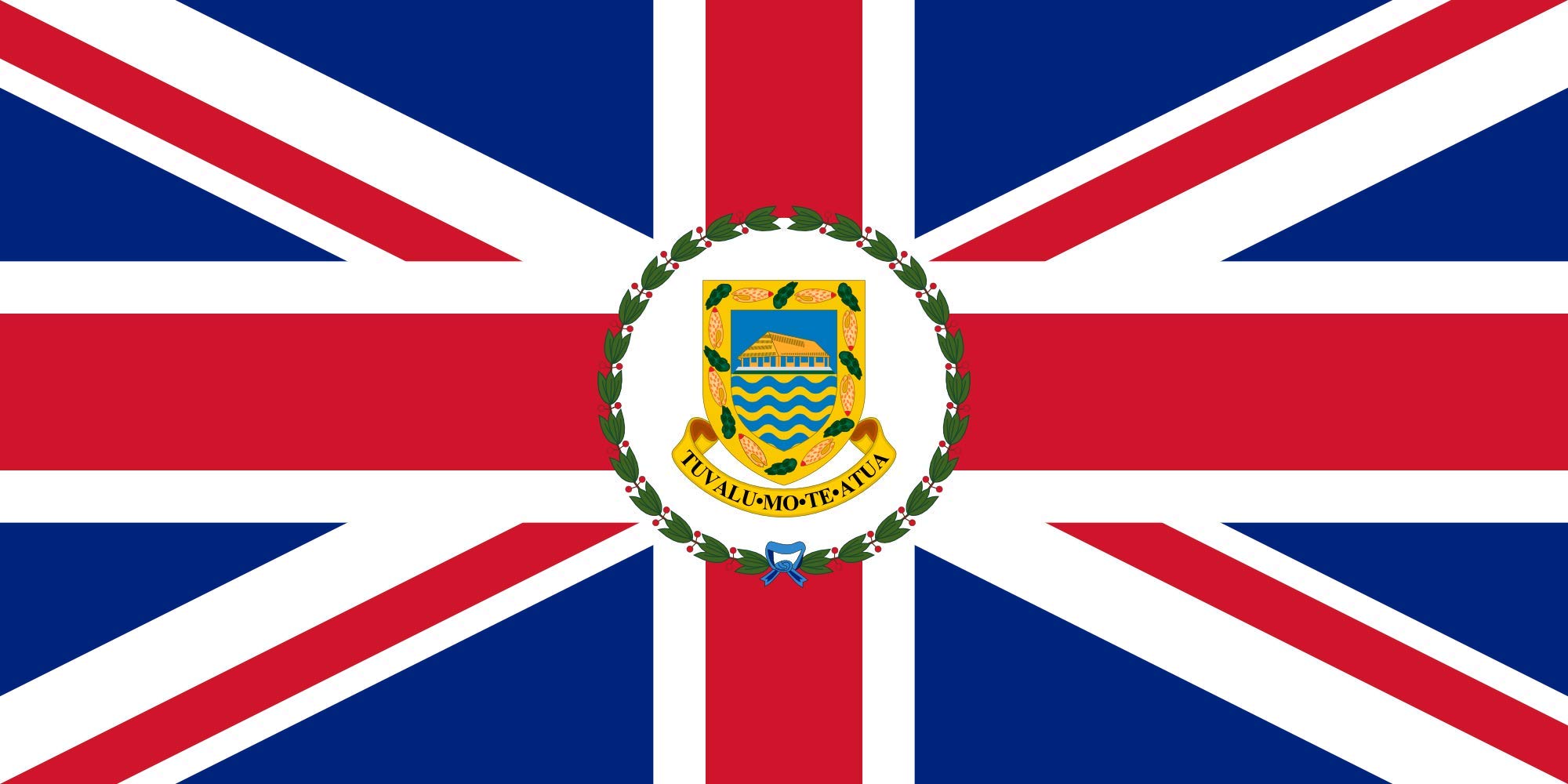 Drapeau de collection Tuvalu Governor 1976–1978 pavillon paysage large