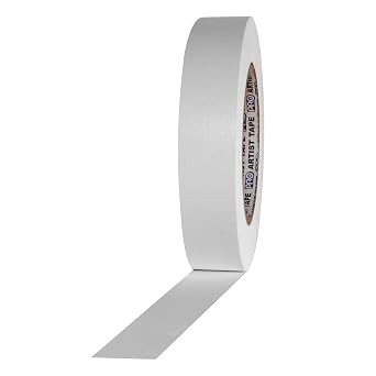ProTapes Artist Tape Flatback Printable Paper Board or Console Tape, 60 yds Length x 1" Width, White Pack of 1