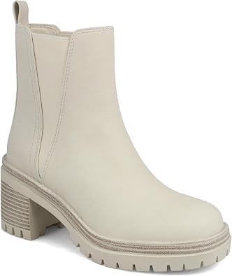 MIA Shoes Adea Womens Round Toe Boots, Slip On, 3-inch Heel