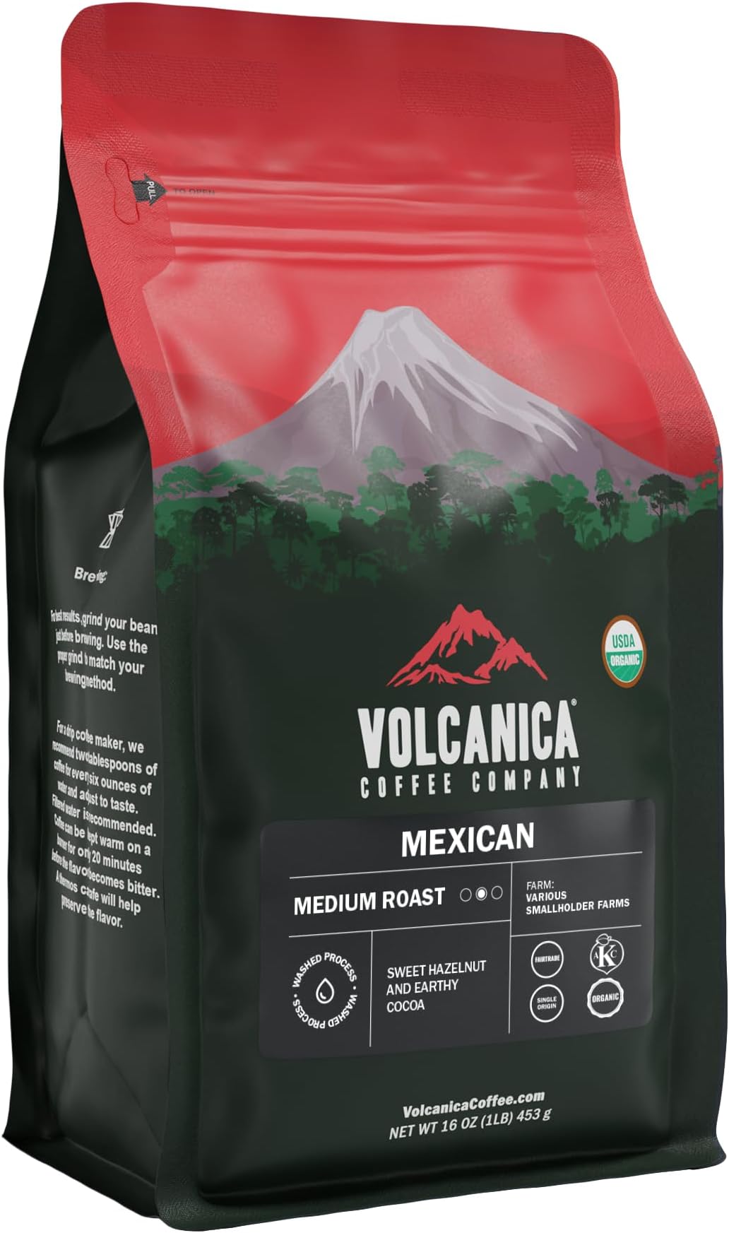 Mexican Coffee, USDA Organic, Whole Bean, Fresh Roasted, 16-ounce