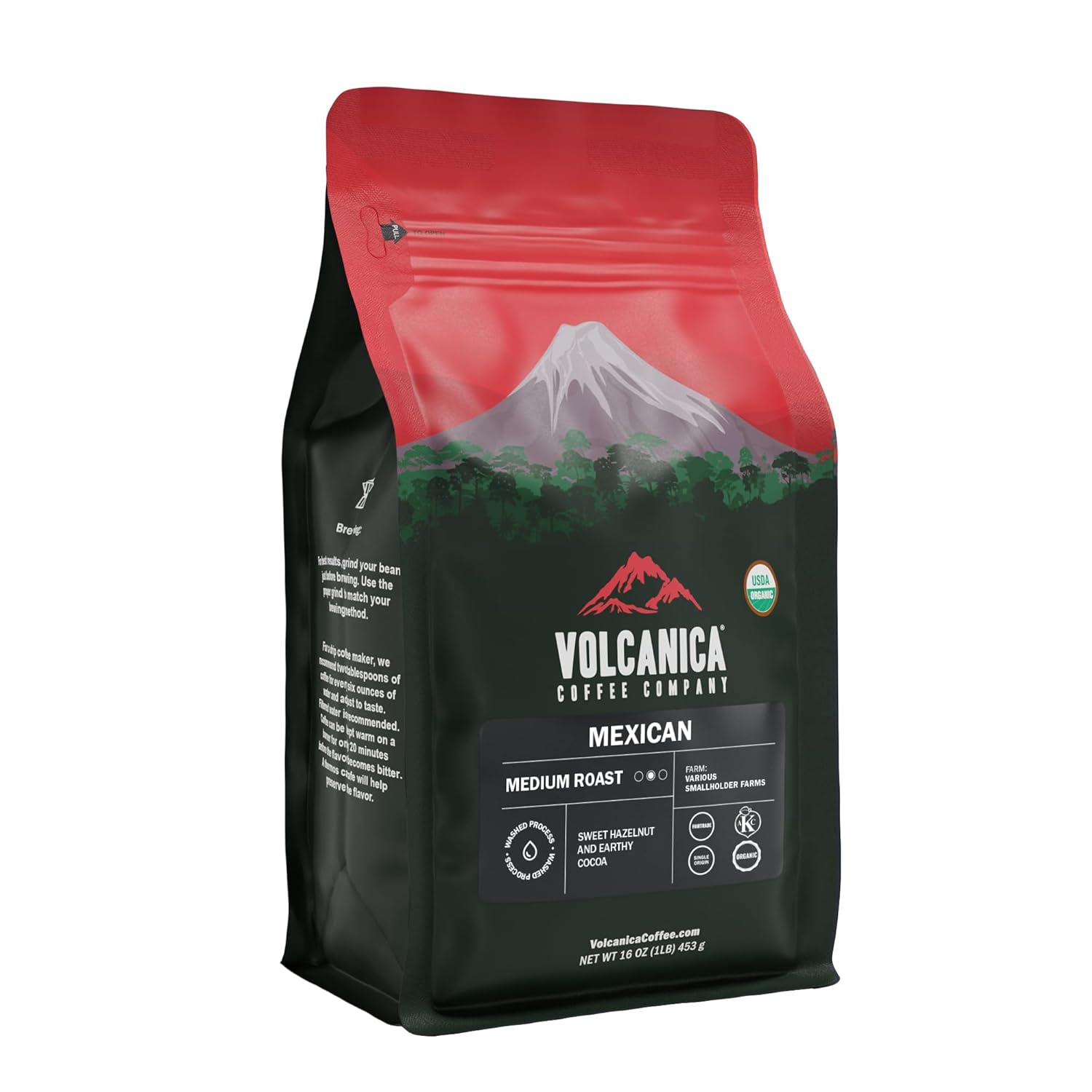 Mexican Coffee, USDA Organic, Whole Bean, Fresh Roasted, 16-ounce