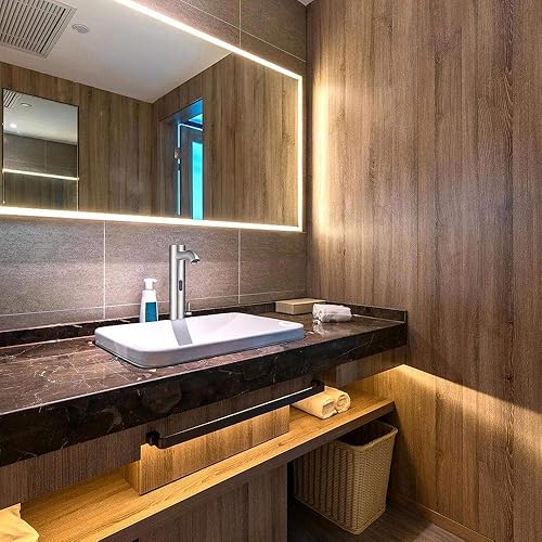 Miniatura 3 de Aquaterior Grifo automático de baño con sensor sin contacto activado por movimiento, manos libres, grifo de agua caliente y fría, montaje bajo