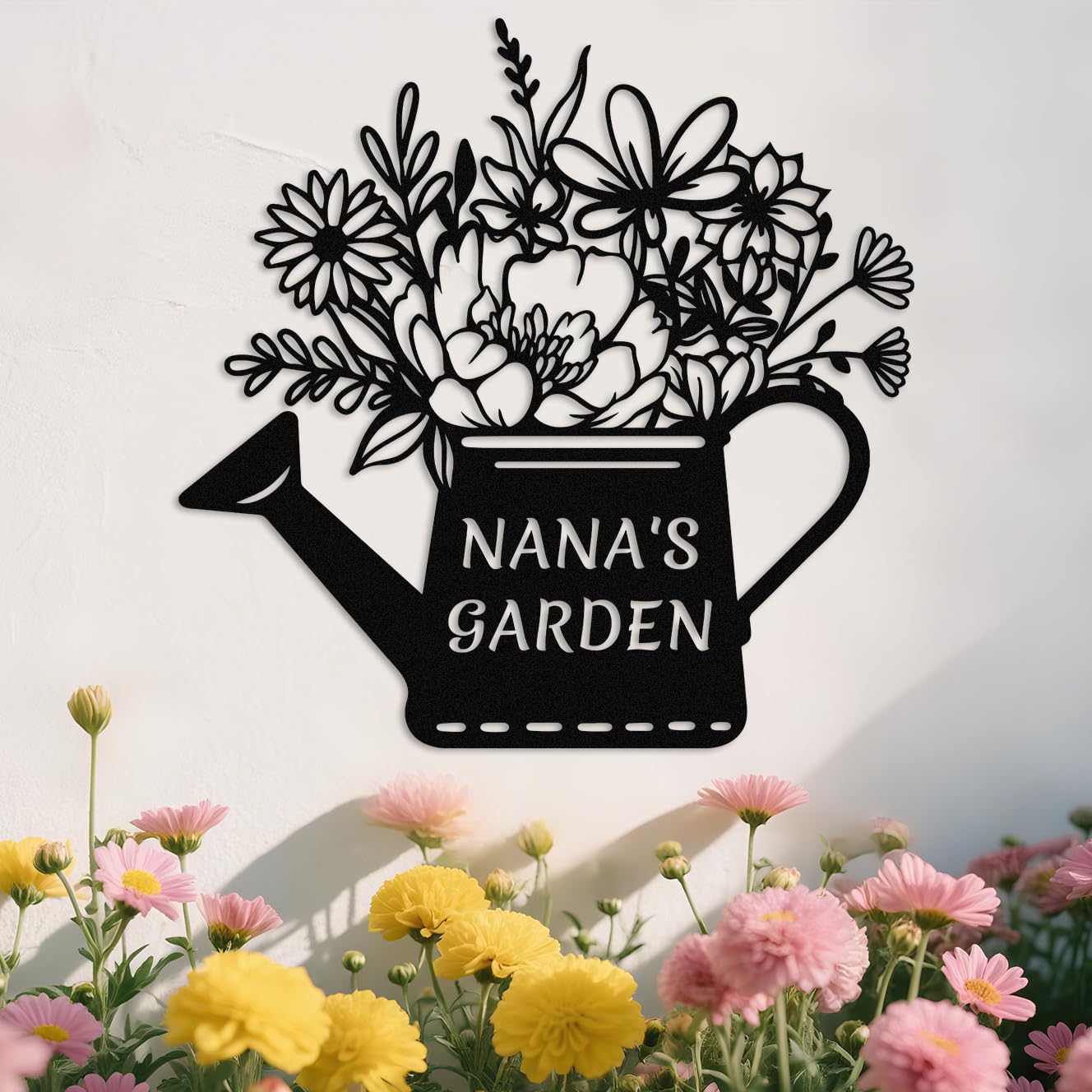 Personalized Garden Kettle Metal Wall Art,Custom Garden Metal Name Sign,Outdoor Yard Patio Greenhouse Decor,Gardeners Gift style 7 — image 1