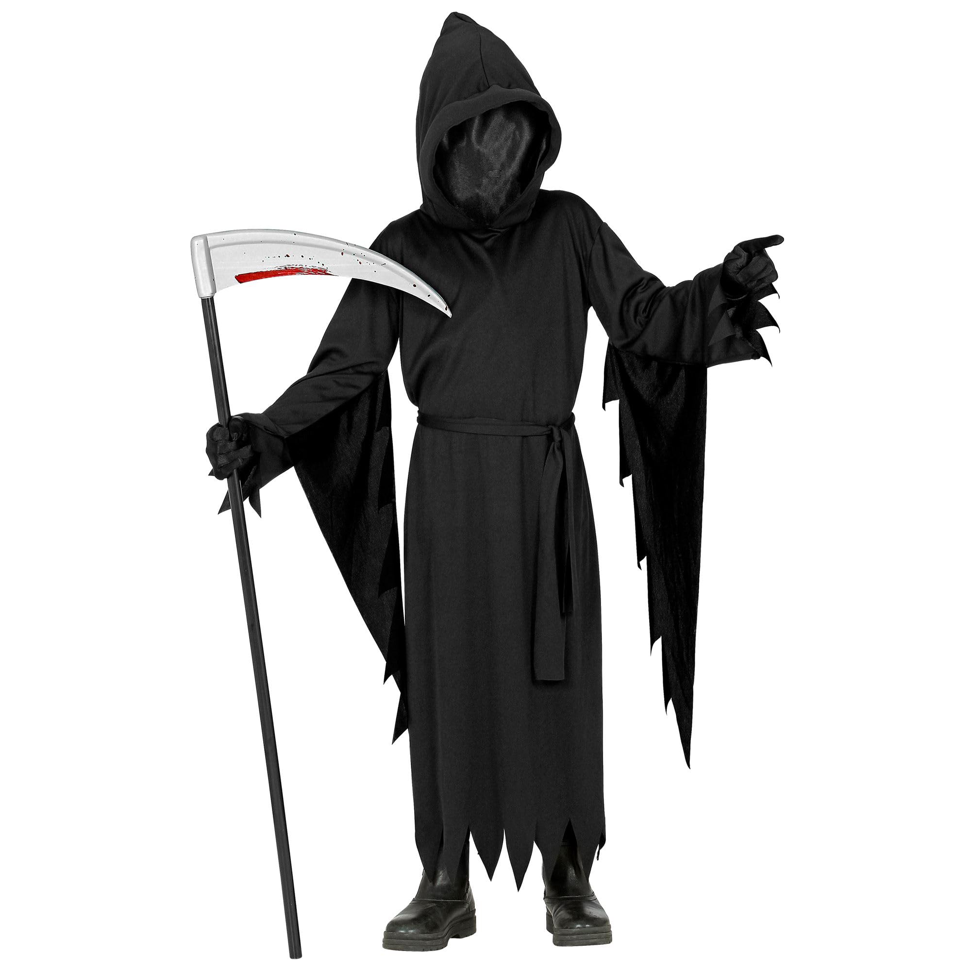 W WIDMANN MILANO Party Fashion - Grim Reaper Costume for Children, Horror, Gothic, Halloween, Carnival, Theme Parties